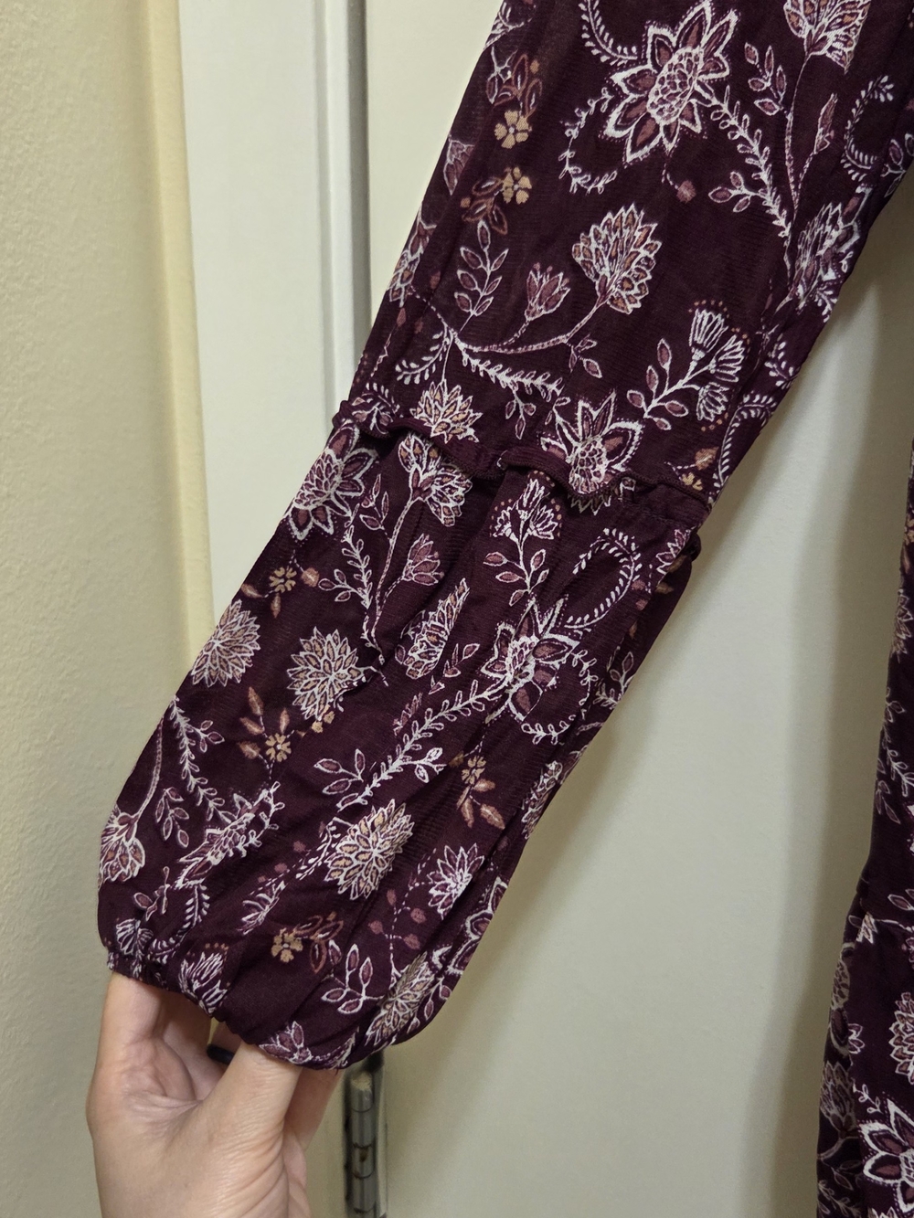 Style & Co Floral Button-Front Tunic in Plum 2X - Picture 4 of 5